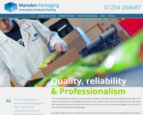 Website development & marketing for food packaging busines